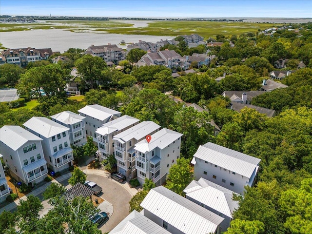 aerial view featuring a residential view