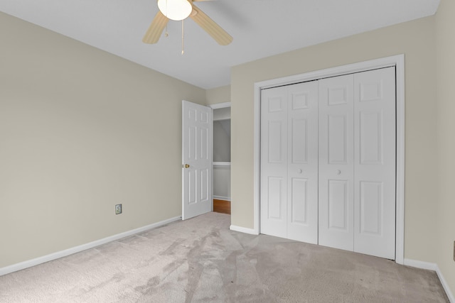 919 Overview Ct, Mount Pleasant, SC 29464 - unfurnished bedroom with carpet, baseboards, a closet, and ceiling fan
