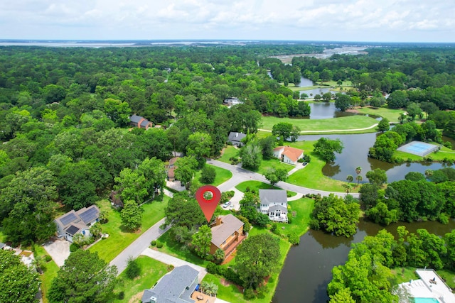 919 Overview Ct, Mount Pleasant, SC 29464 - aerial view of a nearby body of water and a heavily wooded area