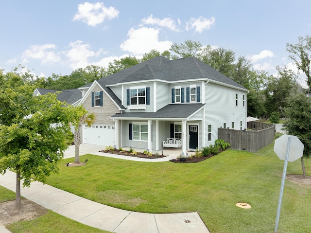 2802 Cavalcade Cir, Johns Island, SC 29455 - traditional-style home featuring a porch, concrete driveway, a garage, and roof with shingles