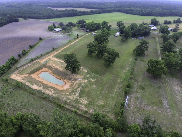 drone / aerial view with a rural view