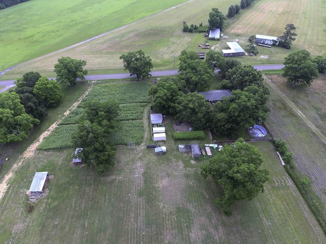 drone / aerial view with a rural view