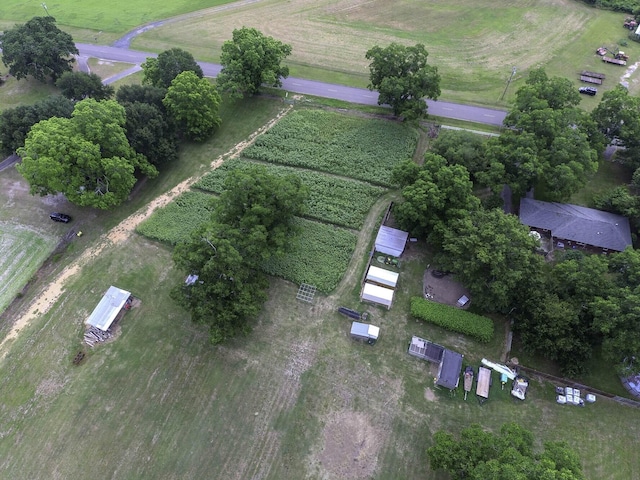 drone / aerial view featuring a rural view