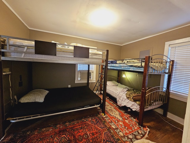 3695 Cannon Rd, Round O, SC 29474 - bedroom with cooling unit, crown molding, baseboards, and wood finished floors