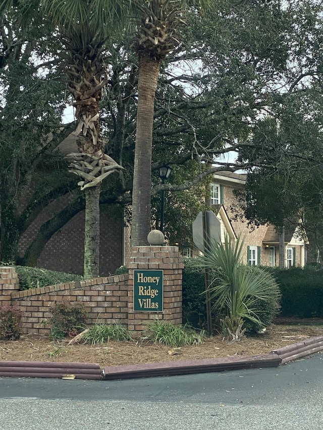 view of community sign