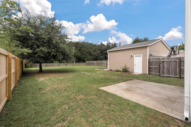 view of yard featuring a patio area