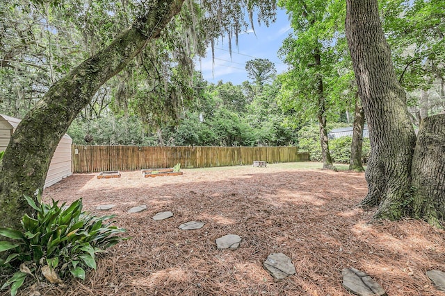 view of fenced backyard