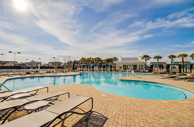 view of pool with a patio