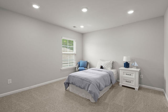 view of carpeted bedroom