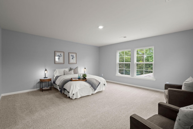 bedroom featuring carpet flooring