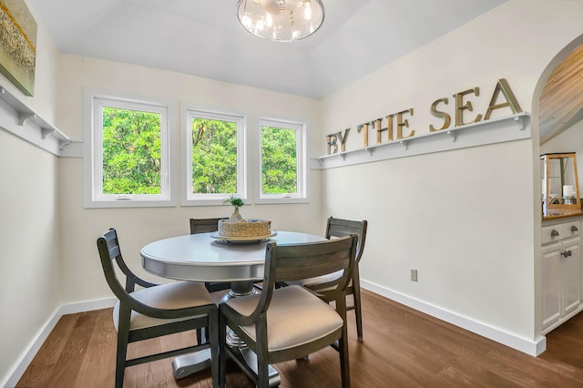 dining room featuring dark hardwood / wood-style flooring