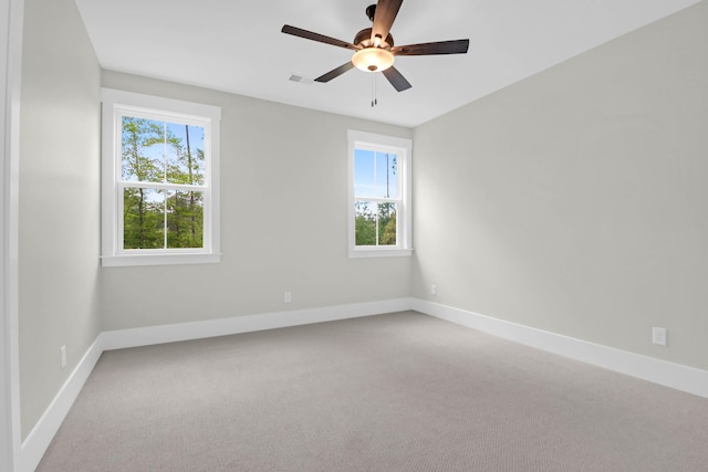 202 Countryside Way, Summerville, SC 29483 - empty room featuring carpet flooring, a ceiling fan, baseboards, and visible vents