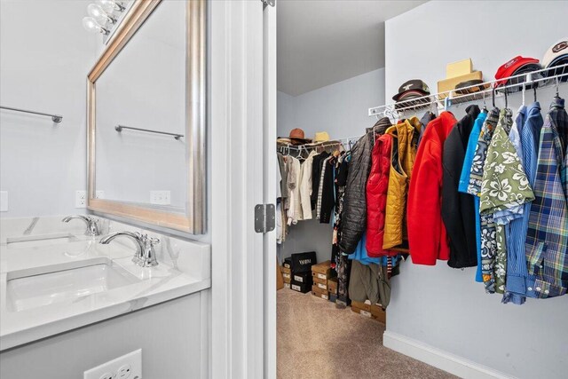 3751 Copahee Sound Dr, Mount Pleasant, SC 29466 - walk in closet with carpet and a sink