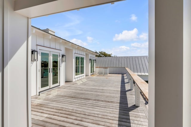 deck with french doors