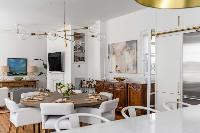 dining room featuring light hardwood / wood-style floors