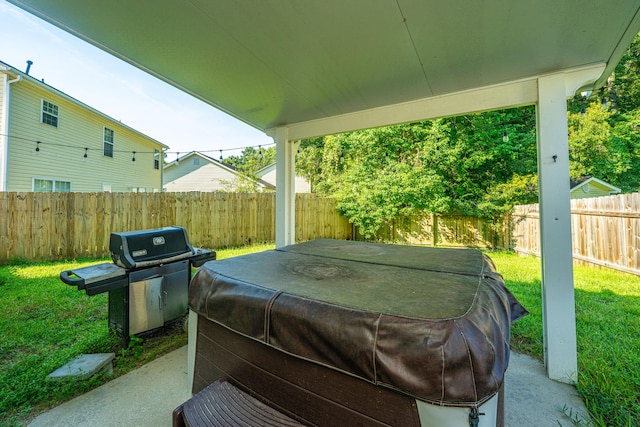 view of patio featuring area for grilling