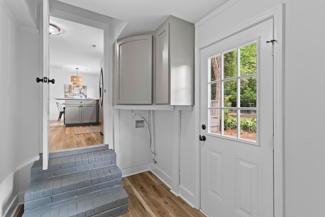 411 Berkeley Dr, Moncks Corner, SC 29461 - entryway with wood finished floors and baseboards