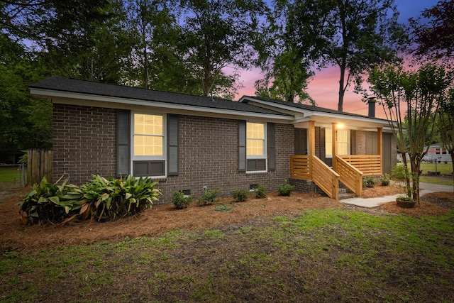 411 Berkeley Dr, Moncks Corner, SC 29461 - ranch-style home with crawl space, fence, and brick siding