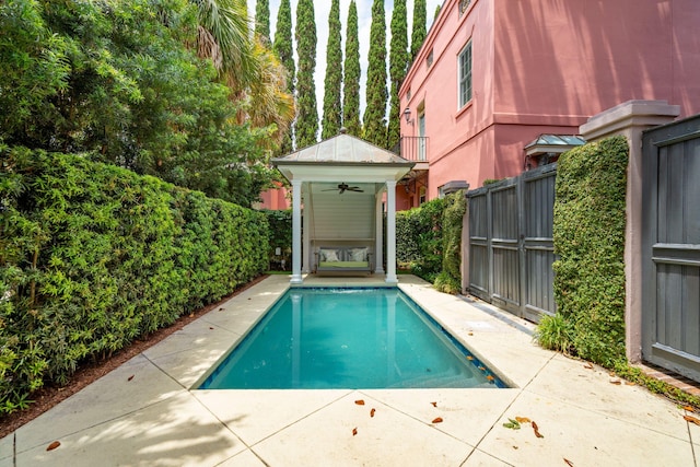 71 E Bay St, Charleston, SC 29401 - view of swimming pool with a fenced backyard and an outdoor structure