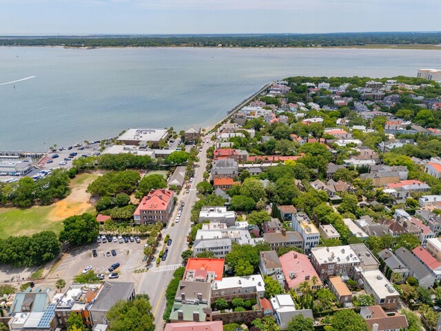 71 E Bay St, Charleston, SC 29401 - aerial view of property's location with a nearby body of water and nearby suburban area