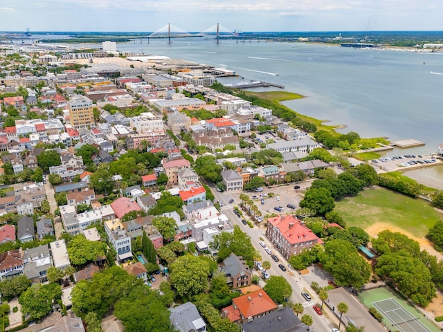 71 E Bay St, Charleston, SC 29401 - aerial view of a large body of water and a notable bridge