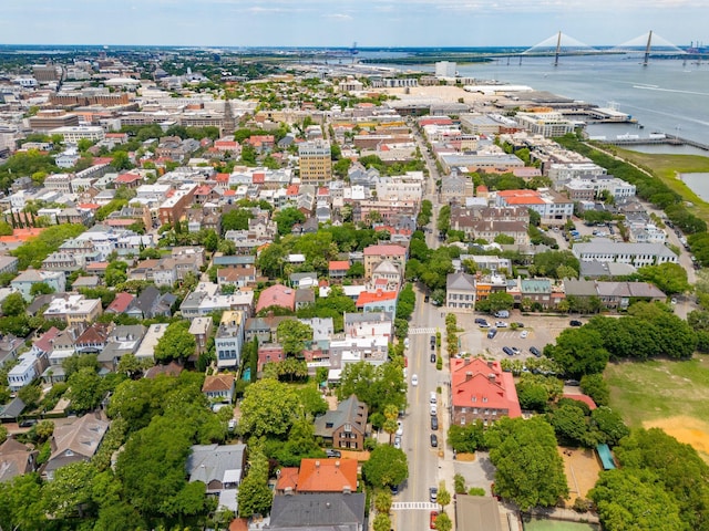 71 E Bay St, Charleston, SC 29401 - aerial view of property's location featuring a large body of water and a notable bridge