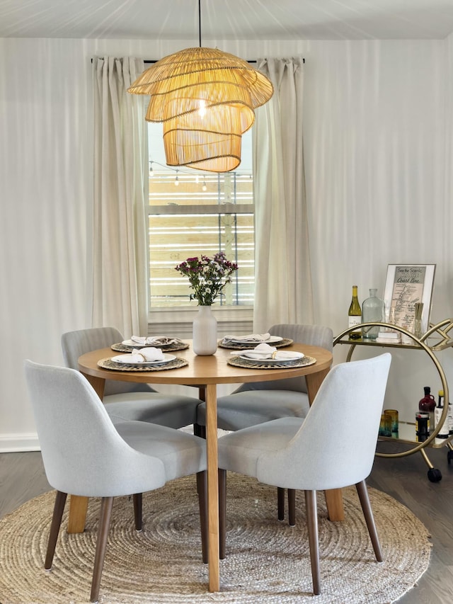 dining room featuring wood finished floors