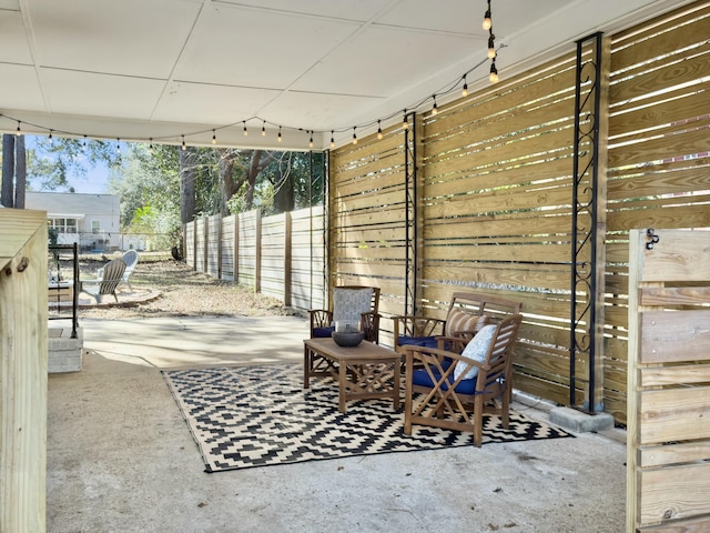 view of patio / terrace featuring a fenced backyard