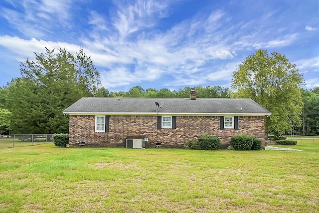 2363 Ranger Dr, Cross, SC 29436 - view of side of home featuring brick siding, a chimney, crawl space, and central air condition unit