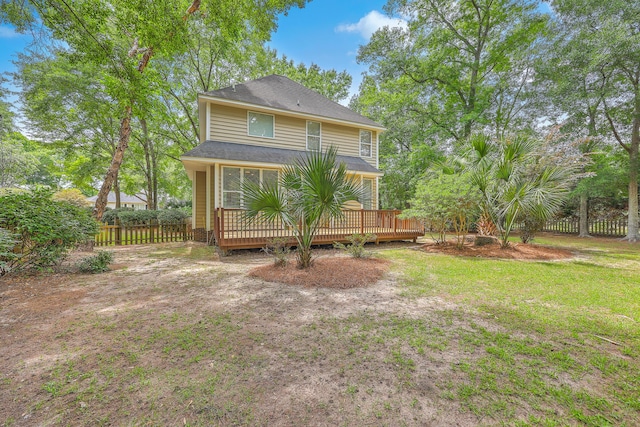 2028 Prospect Hill Dr, Mount Pleasant, SC 29464 - back of property featuring a wooden deck