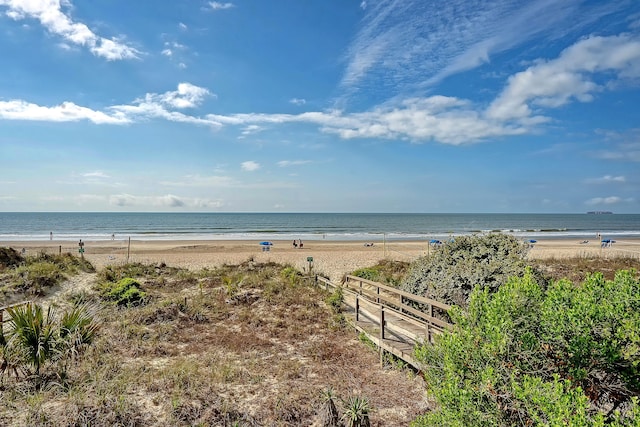 water view with a beach view