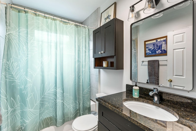532 Sunset Dr, Charleston, SC 29407 - full bath with toilet, vanity, and shower / bath combo with shower curtain