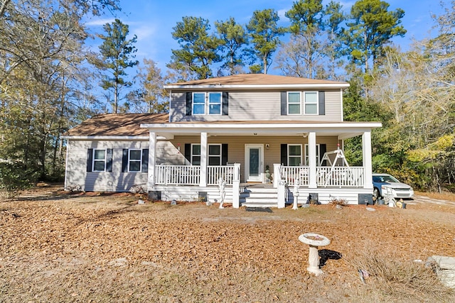 view of front of home featuring a porch