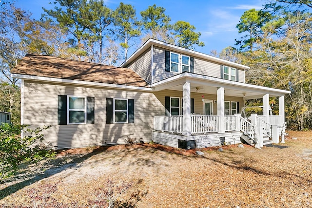 view of front of property with a porch