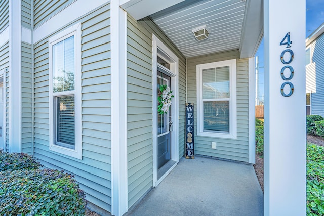 view of doorway to property