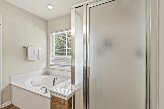 243 Old Savannah Dr, Goose Creek, SC 29445 - bathroom with a stall shower and a garden tub