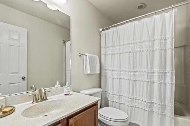 243 Old Savannah Dr, Goose Creek, SC 29445 - bathroom featuring toilet, vanity, and shower / tub combo with curtain