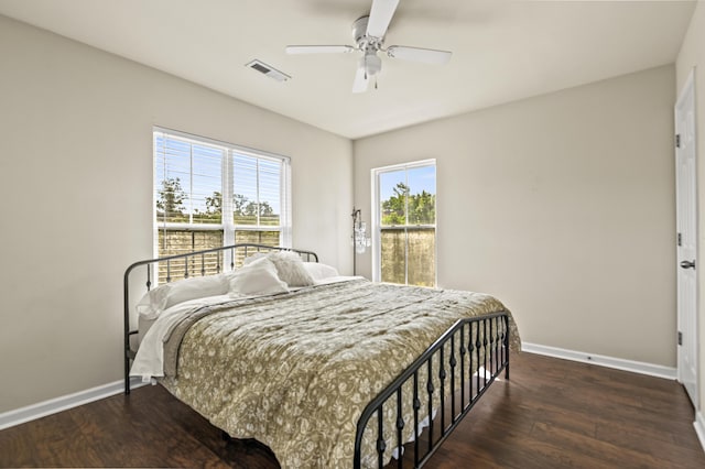243 Old Savannah Dr, Goose Creek, SC 29445 - bedroom with baseboards, wood finished floors, and ceiling fan