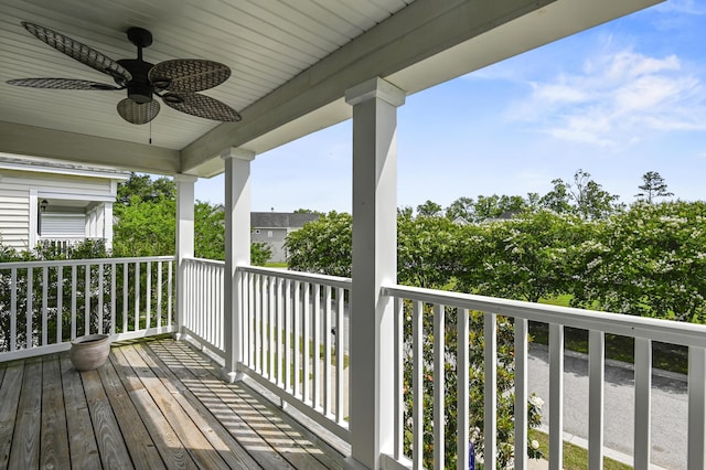243 Old Savannah Dr, Goose Creek, SC 29445 - deck with ceiling fan