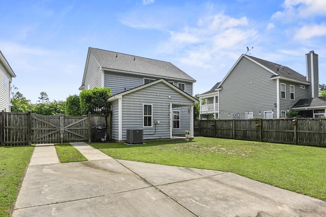 243 Old Savannah Dr, Goose Creek, SC 29445 - back of house with a gate, central air condition unit, and a patio