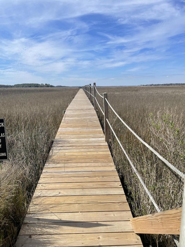 view of dock area