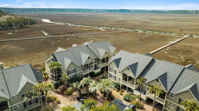 bird's eye view with a rural view