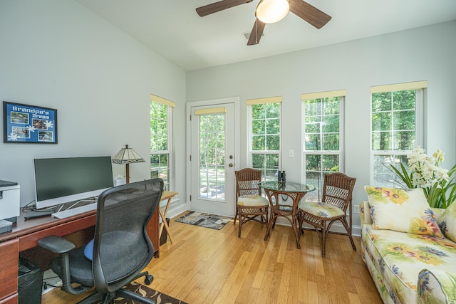 2418 Tuscany Dr, North Charleston, SC 29406 - office space featuring light wood-type flooring and a ceiling fan