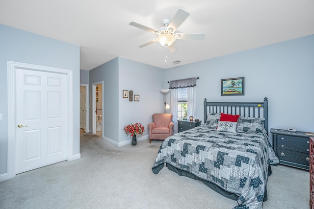 2418 Tuscany Dr, North Charleston, SC 29406 - bedroom featuring carpet floors, baseboards, and ceiling fan