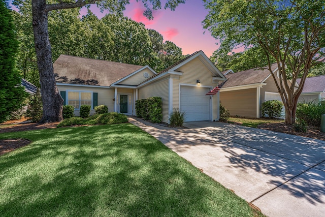 2418 Tuscany Dr, North Charleston, SC 29406 - single story home with an attached garage, a front lawn, and concrete driveway