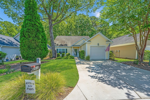 2418 Tuscany Dr, North Charleston, SC 29406 - single story home featuring concrete driveway, an attached garage, and a front yard