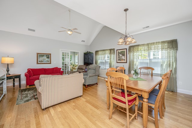 2418 Tuscany Dr, North Charleston, SC 29406 - dining space with baseboards, light wood-style flooring, and visible vents
