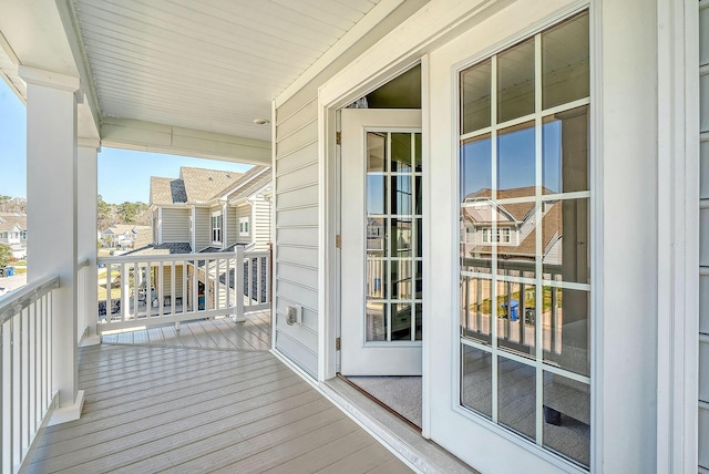 balcony with a residential view