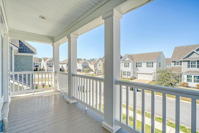 balcony featuring a residential view