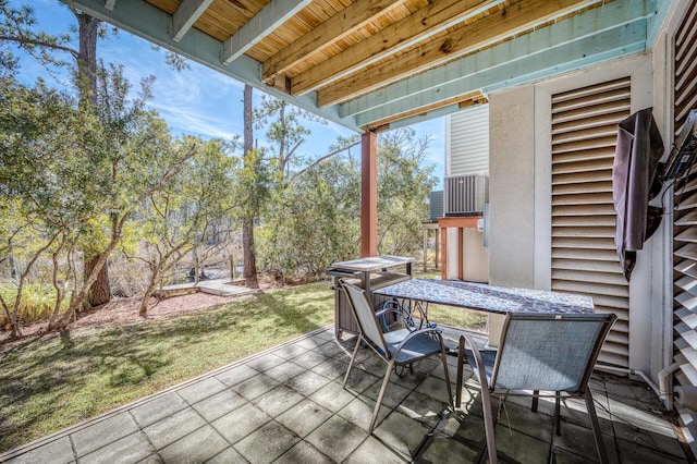 view of patio with outdoor dining area